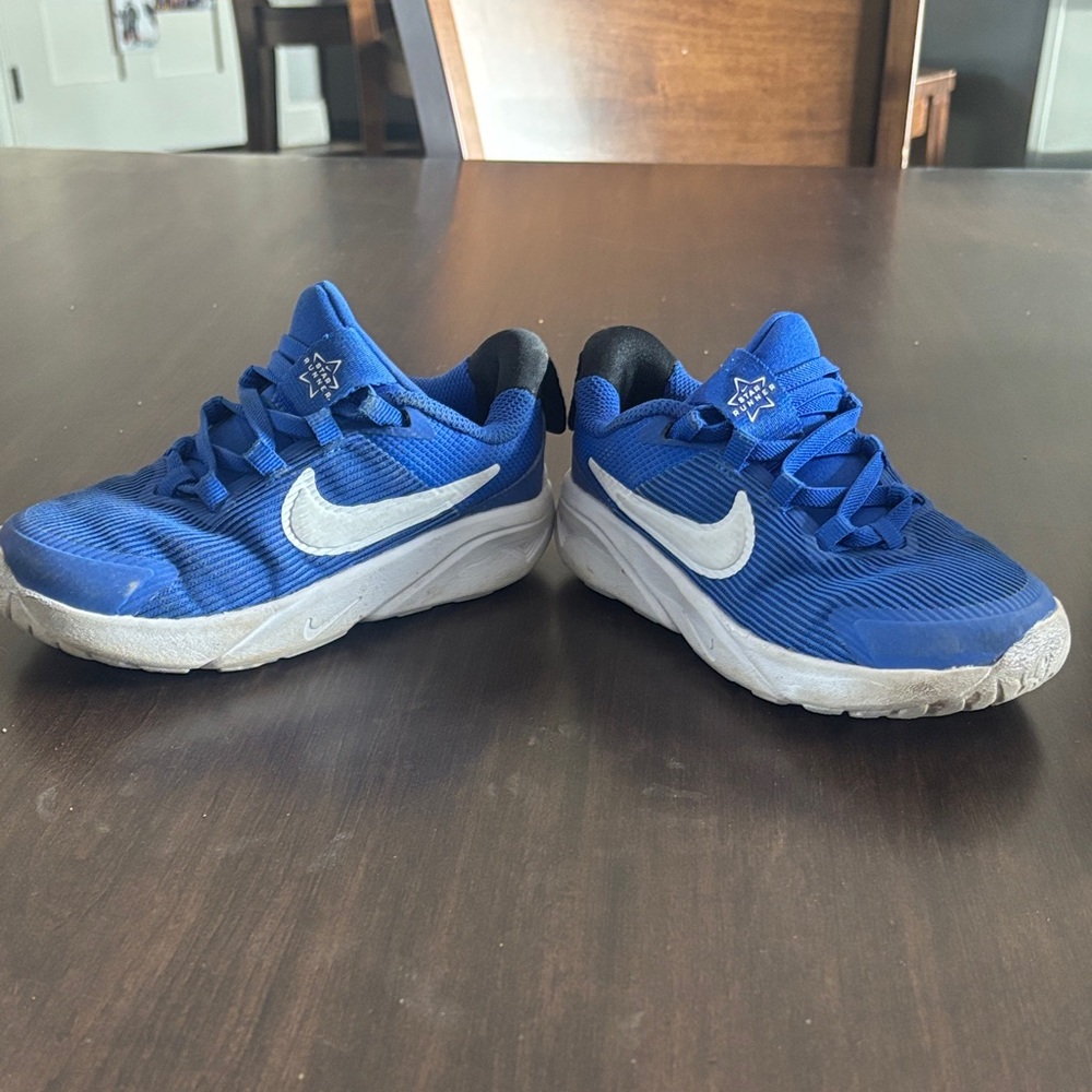 Nike Kids Royal Blue Sneakers with White Swoosh